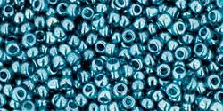 Toho 11/0 Round Japanese Seed Bead, TR11-108BD, Transparent Luster Teal - Barrel of Beads