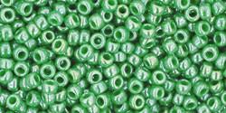 Toho 11/0 Round Japanese Seed Bead, TR11-130, Opaque Luster Mint Green - Barrel of Beads