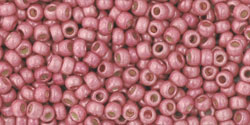 Toho 11/0 Round Japanese Seed Bead, #553FPF, Matte Galvanized Pink Lilac PermaFinish