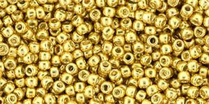Toho 11/0 Round Japanese Seed Bead, TR11-557, Galvanized Gold - Barrel of Beads