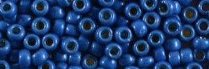 Toho 8/0 Round Japanese Seed Bead, TR8-583FPF, Matte Electric Blue Galv PermaFinish