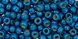 Toho 8/0 Round Japanese Seed Bead, TR8-584FPF, Matte Dark Teal Blue Galv PermaFinish