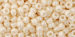 Toho 8/0 Round Japanese Seed Bead, TR8-123, Opaque Luster Light Beige - Barrel of Beads