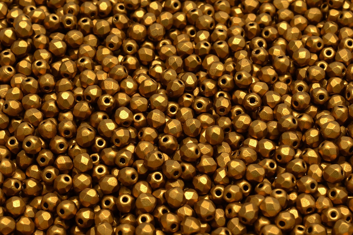 3mm Czech Fire Polish Beads