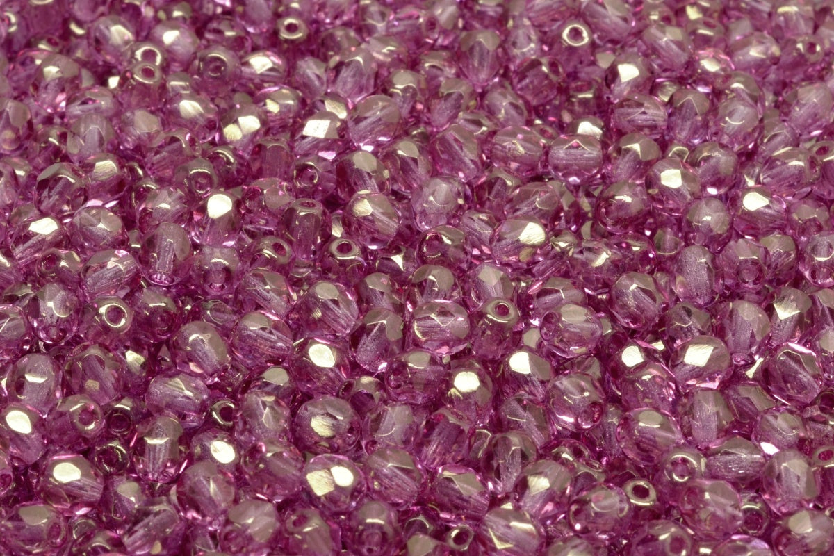 4mm Czech Fire Polish Beads