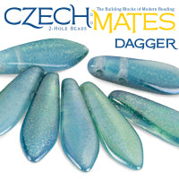 CzechMates 16mm Two Hole Dagger Beads