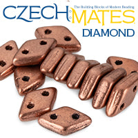 CzechMates Diamonds 6.5 x 4mm Two Hole Bead