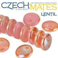 CzechMates 6mm Two Hole Lentil Beads