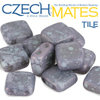 Czechmates 6mm Two Hole Tile Beads