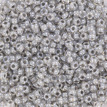 Miyuki 11 Round Seed Bead, 11-0240, Inside Dyed Pewter, 13 grams