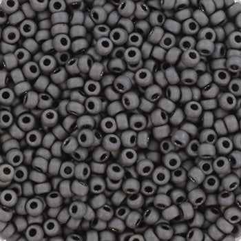 Miyuki 11 Round Seed Bead, 11-2065, Matte Metallic Slate, 13 grams
