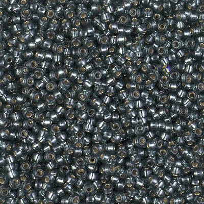 Miyuki 11 Round Seed Bead, 11-4275, Duracoat Silverlined Dyed Light Blue Steel, 13 grams