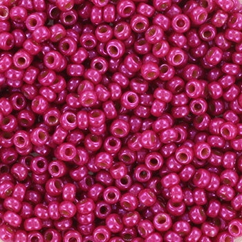 Miyuki 11 Round Seed Bead, 11-4845, Opaque Dyed Fuchsia, 13 grams