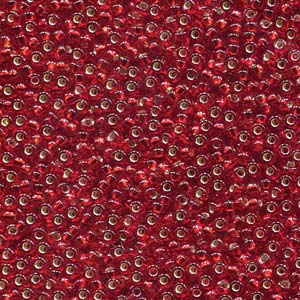 Miyuki 11 Round Seed Bead, 11-11D, Silver Lined Dark Ruby, 13 grams