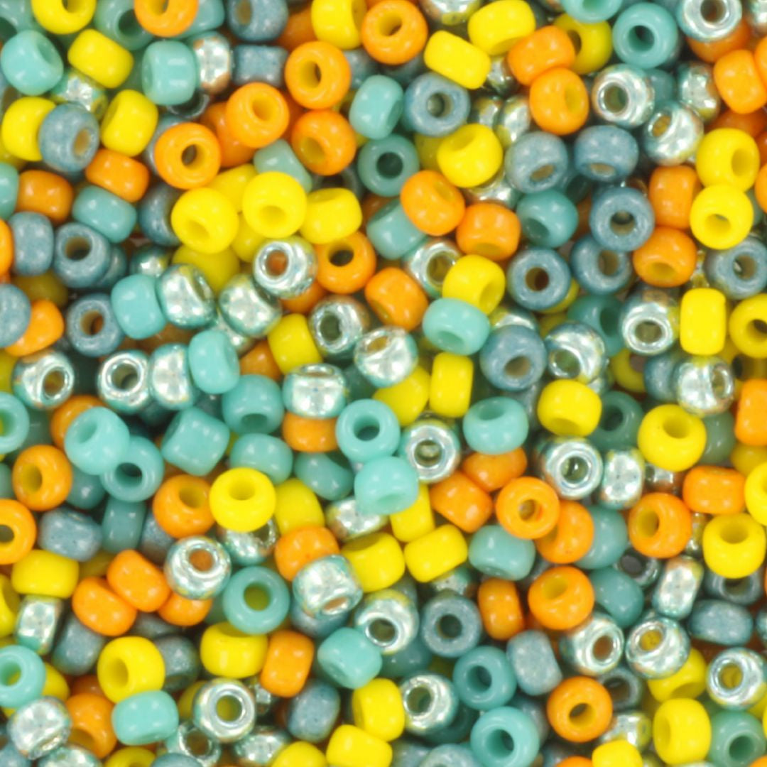 Miyuki 11 Round Seed Bead, Mix - Sunny Emerald, 22 grams