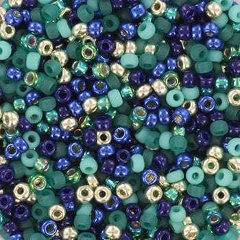 Miyuki 11 Round Seed Bead, Mix - Emerald Enchanted, 22 grams