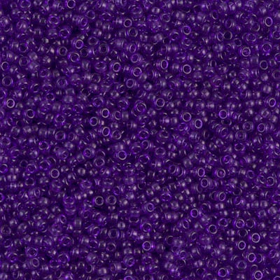 Miyuki 15/0 Round Seed Bead, 15-1314, Dyed Transparent Red Violet, 8 grams