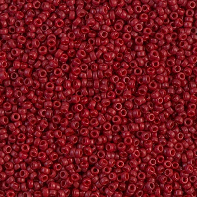Miyuki 15/0 Round Seed Bead, 15-1464, Dyed Opaque Maroon, 8 grams