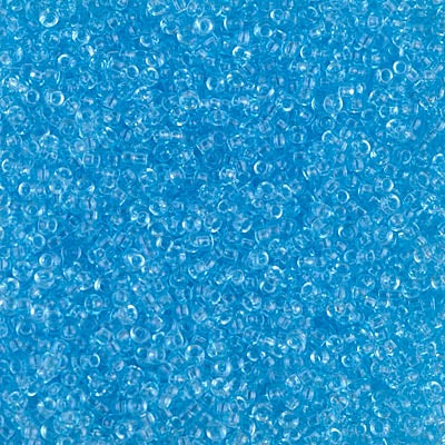 Miyuki 15/0 Round Seed Bead, 15-0148, Transparent Aqua, 8 grams