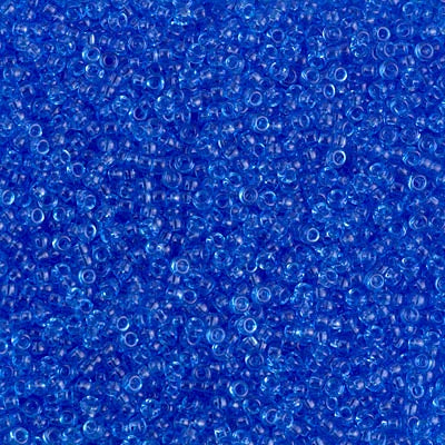 Miyuki 15/0 Round Seed Bead, Transparent Sapphire, #150, 8 grams