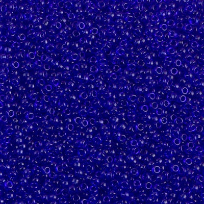 Miyuki 15/0 Round Seed Bead, 15-0151, Transparent Cobalt, 8 grams