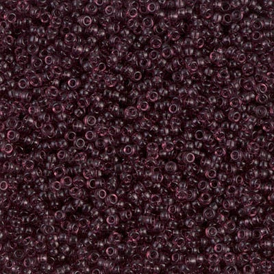 Miyuki 15/0 Round Seed Bead, Dark Smoky Amethyst, #153, 8 grams
