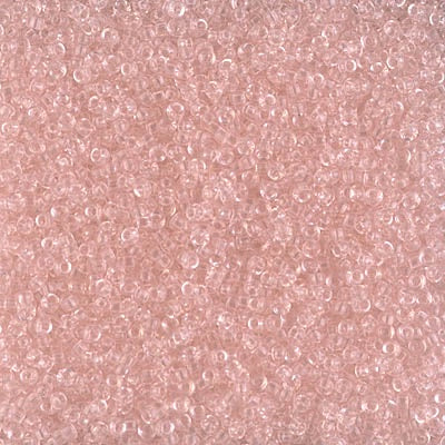 Miyuki 15/0 Round Seed Bead, 15-0155, Transparent Light Tea Rose, 8 grams