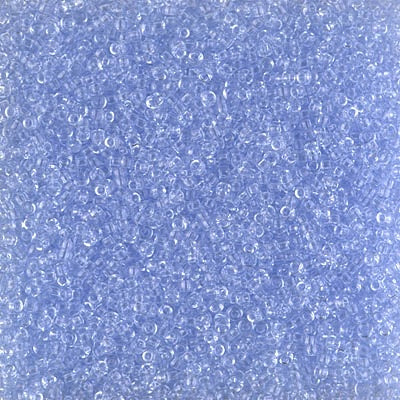 Miyuki 15/0 Round Seed Bead, 15-0159L, Transparent Light Cornflower Blue, 8 grams