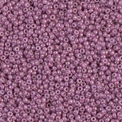 Miyuki 15/0 Round Seed Bead, 15-1867, Opaque Dark Orchid Luster, 8 grams