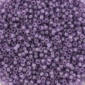 Miyuki 15/0 Round Seed Bead, 15-2377, Lavender Alabaster Luster, 8 grams