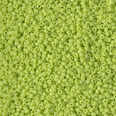 Miyuki 15/0 Round Seed Bead, 15-0416, Opaque Chartreuse, 8 grams