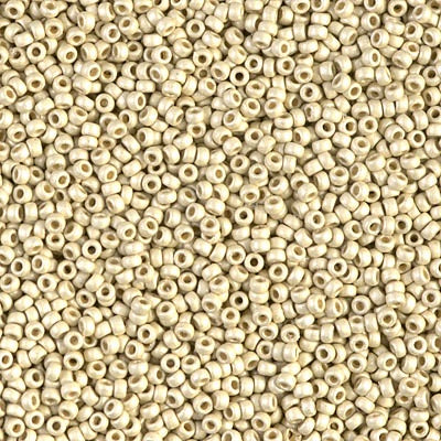Miyuki 15/0 Round Seed Bead, 15-4201F, Duracoat Galvanized Matte Silver