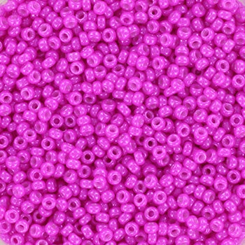 Miyuki 15 Round Seed Bead, 15-4751, Opaque Dyed Magenta, 8 grams