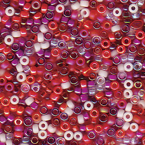 Miyuki 15 Round Seed Bead, 15-BMIX05, Mix - Strawberry Fields, 8 grams