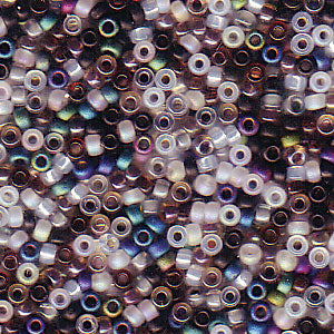 Miyuki 15 Round Seed Bead, 15-BMIX13, Mix - Pebblestone, 8 grams