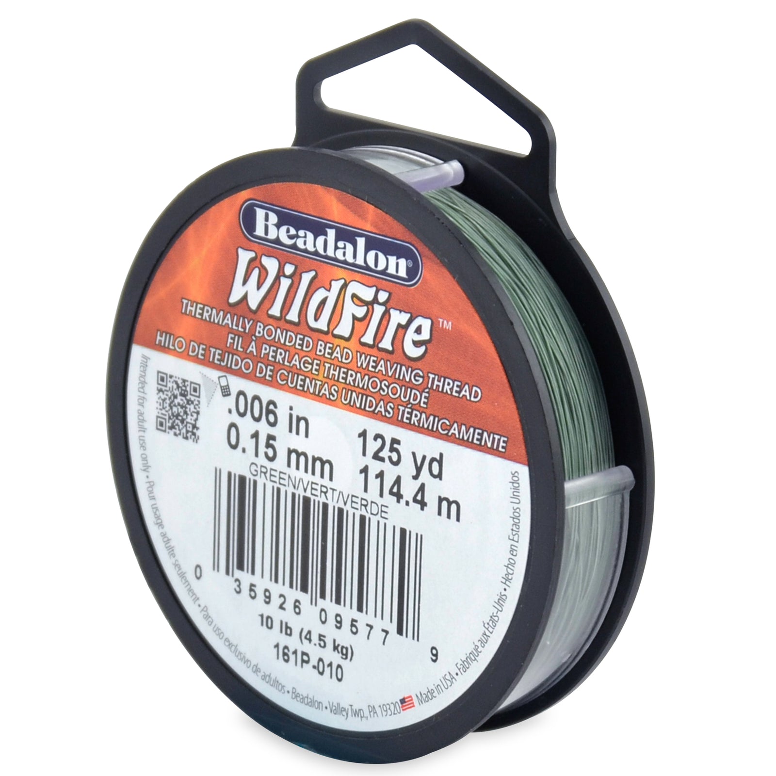 Wildfire Green Beading Thread .006 in/.15 mm 125 yards