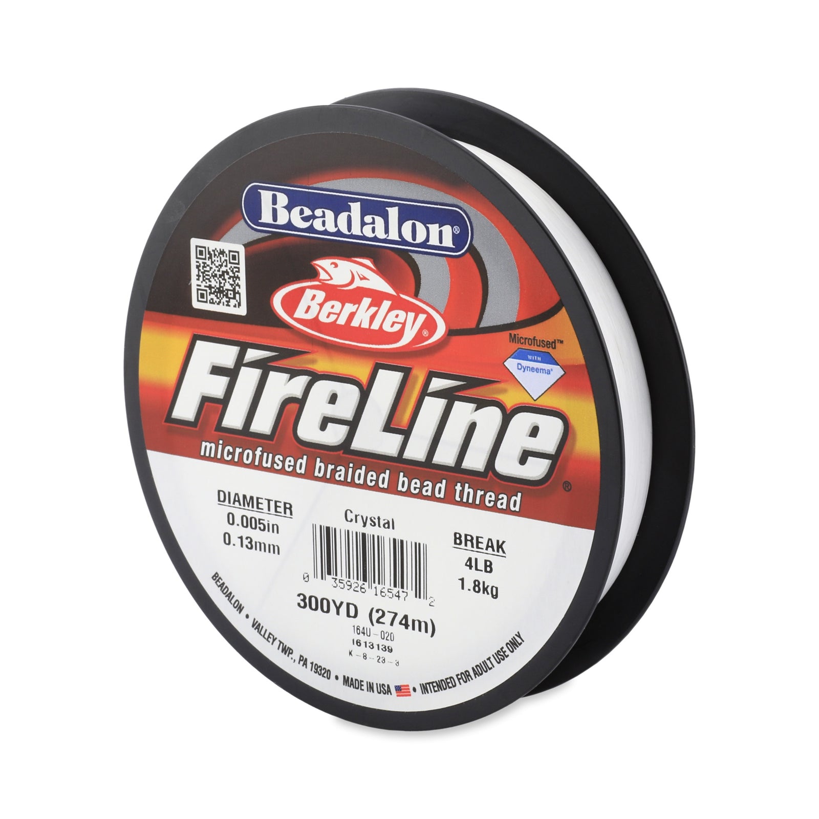 Fireline 4ib Crystal .005 in diameter 300 yard spool