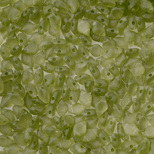 GemDuo 2-Hole Diamond Shaped Bead, Matte Olivine, GD5023-84110, 7.5 grams