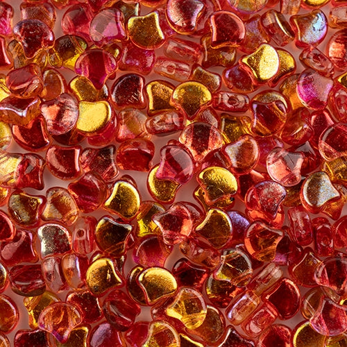 Ginko Beads, Crystal Summer Rainbow Orange, 8 grams