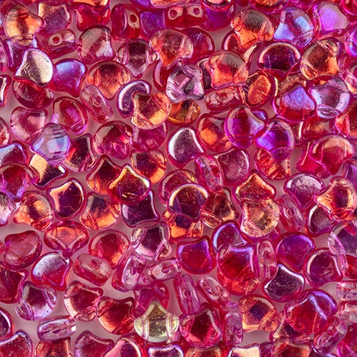 Ginko Beads, Crystal Summer Rainbow Pink, 8 grams