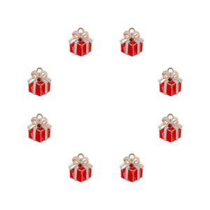 Sweet & Petite Charms, Christmas Gift Box 17.5x14.7mm, 8 pieces