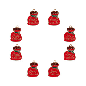 Sweet & Petite Charms, Santa's Gift Bag 24x17.4mm, 8 pieces