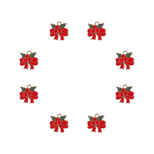 Sweet & Petite Charms, Christmas Bows 15.8x15.6mm, 8 pieces
