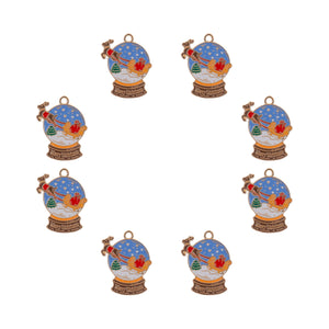 Sweet & Petite Charms, Santa's Globe 24.8x20mm, 8 pieces