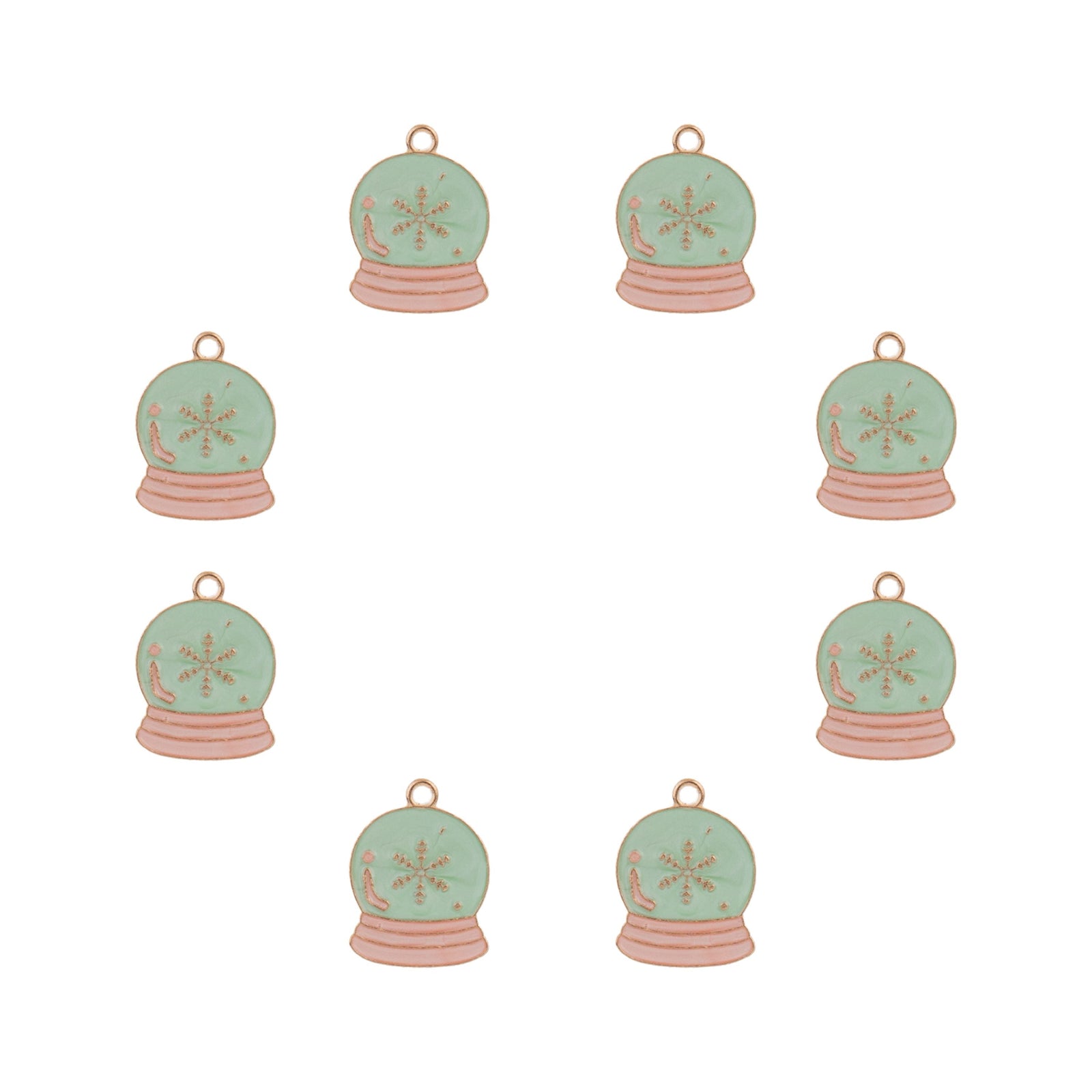 Sweet & Petite Charms, Snow Globe 22x16mm, 8 pieces