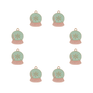 Sweet & Petite Charms, Snow Globe 22x16mm, 8 pieces