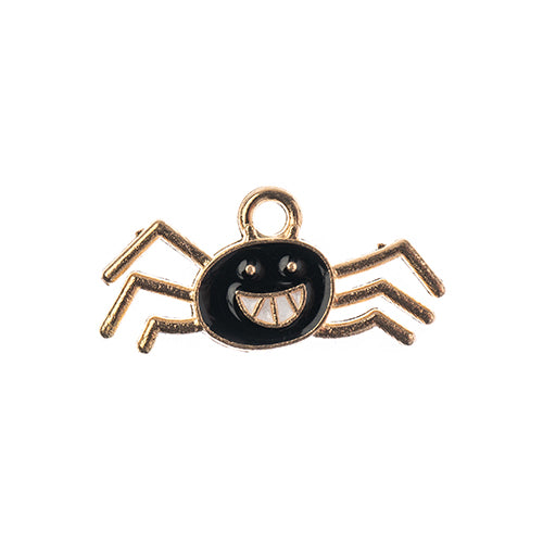 Sweet & Petite Halloween Charms 21x10mm, Spider 10pcs