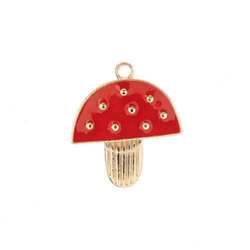 Sweet & Petite Charms, 20x23mm Mushroom 4 pieces