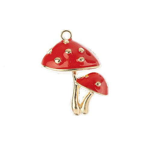 Sweet & Petite Charms, 26x21mm Mushrooms 3 pieces