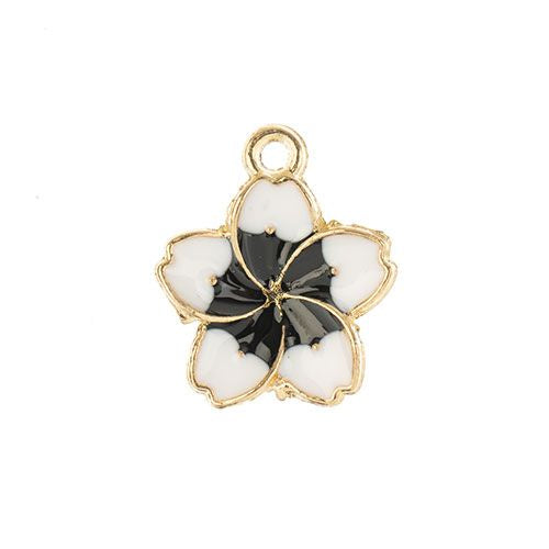 Sweet & Petite Charms, 13x16mm White Flower 8 pieces